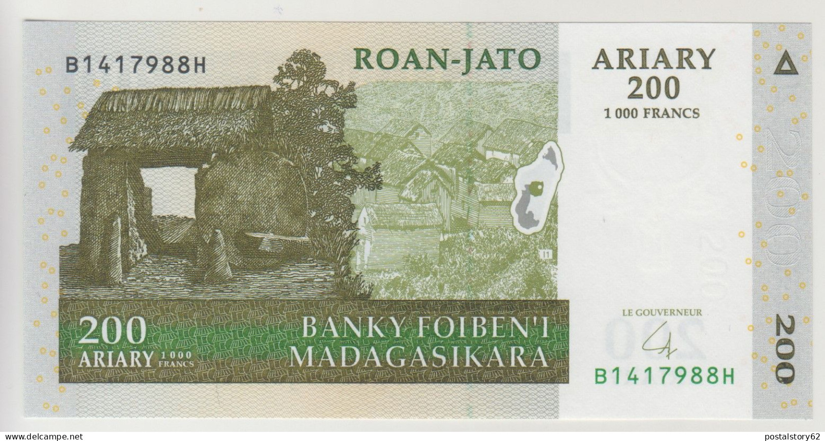 Madagascar, 200 Ariary  2004 Signature 6 Pick 87 B FDS - Madagaskar