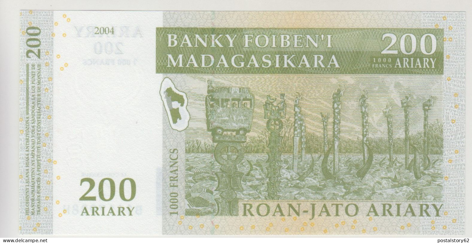 Madagascar, 200 Ariary  2004 Signature 6 Pick 87 B FDS - Madagaskar