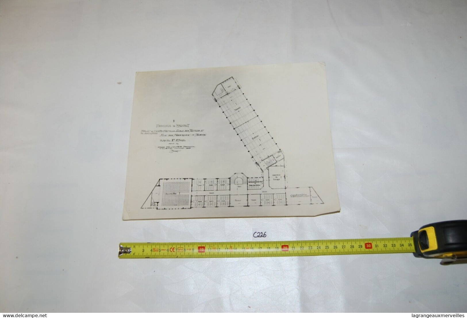 C226 Document Architecte - Tournai - Très Rare !!! école Textile Et Bonneterie - Architecture