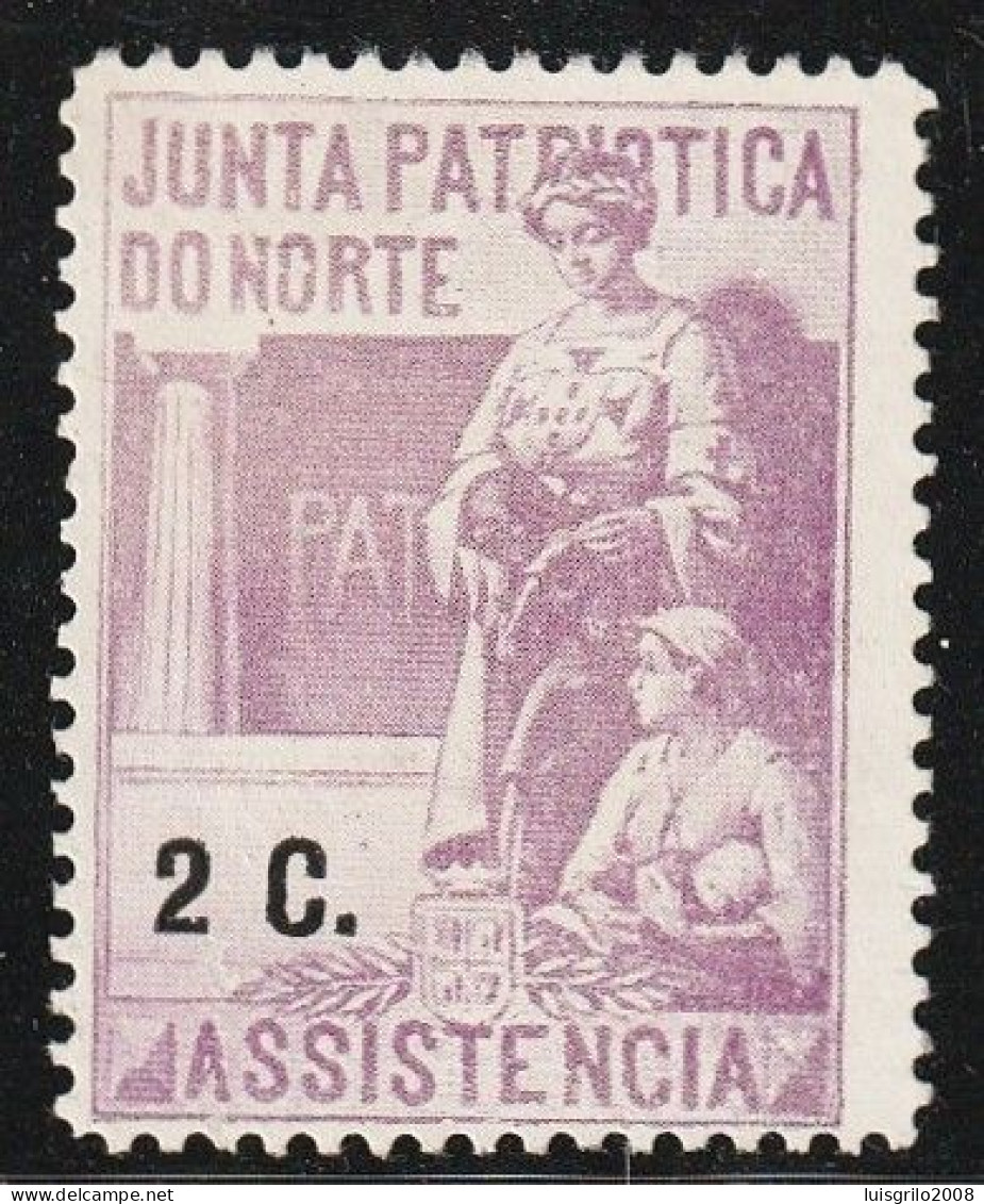 Vignette/ Vinheta, Portugal - Junta Patriótica Do Norte. Assistência -|- MNG, Sans Gomme - Lokale Uitgaven