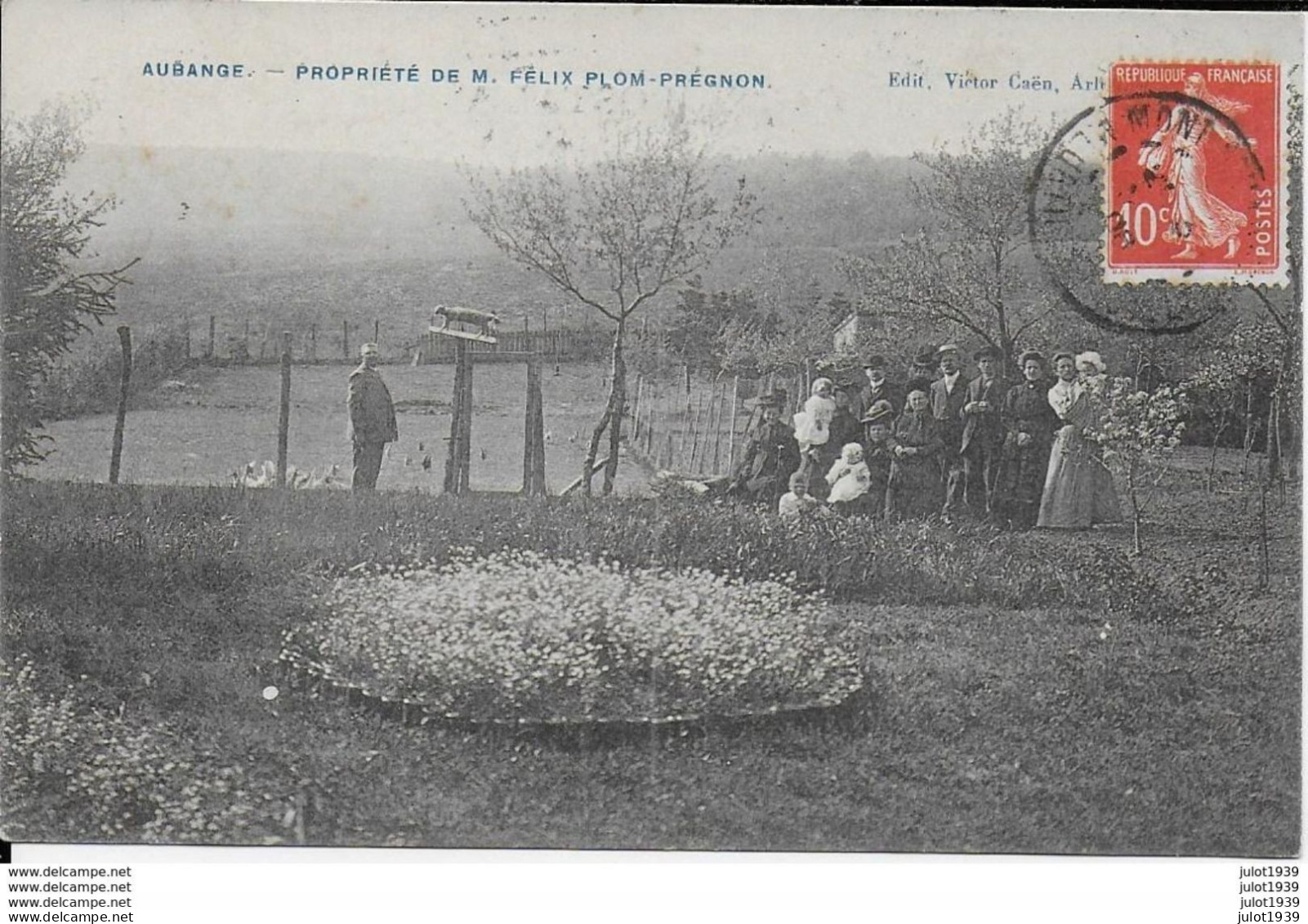 AUBANGE ..-- Propriété De Mr  Félix PLOM - PREGNON .1908 Vers CHAUMONT - PORCIEN . Voir Verso . - Aubange