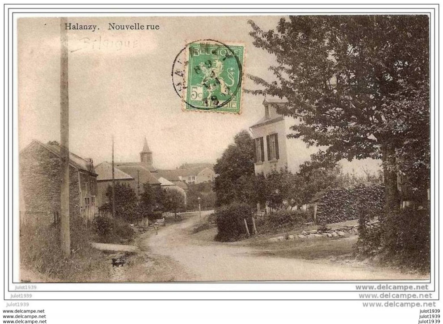 HALANZY ..--  Nouvelle Rue . 1912 Vers SAINT - WAAST LA VALLEE ( Melle Germaine BLOUR ) . Voir  Verso . - Aubange