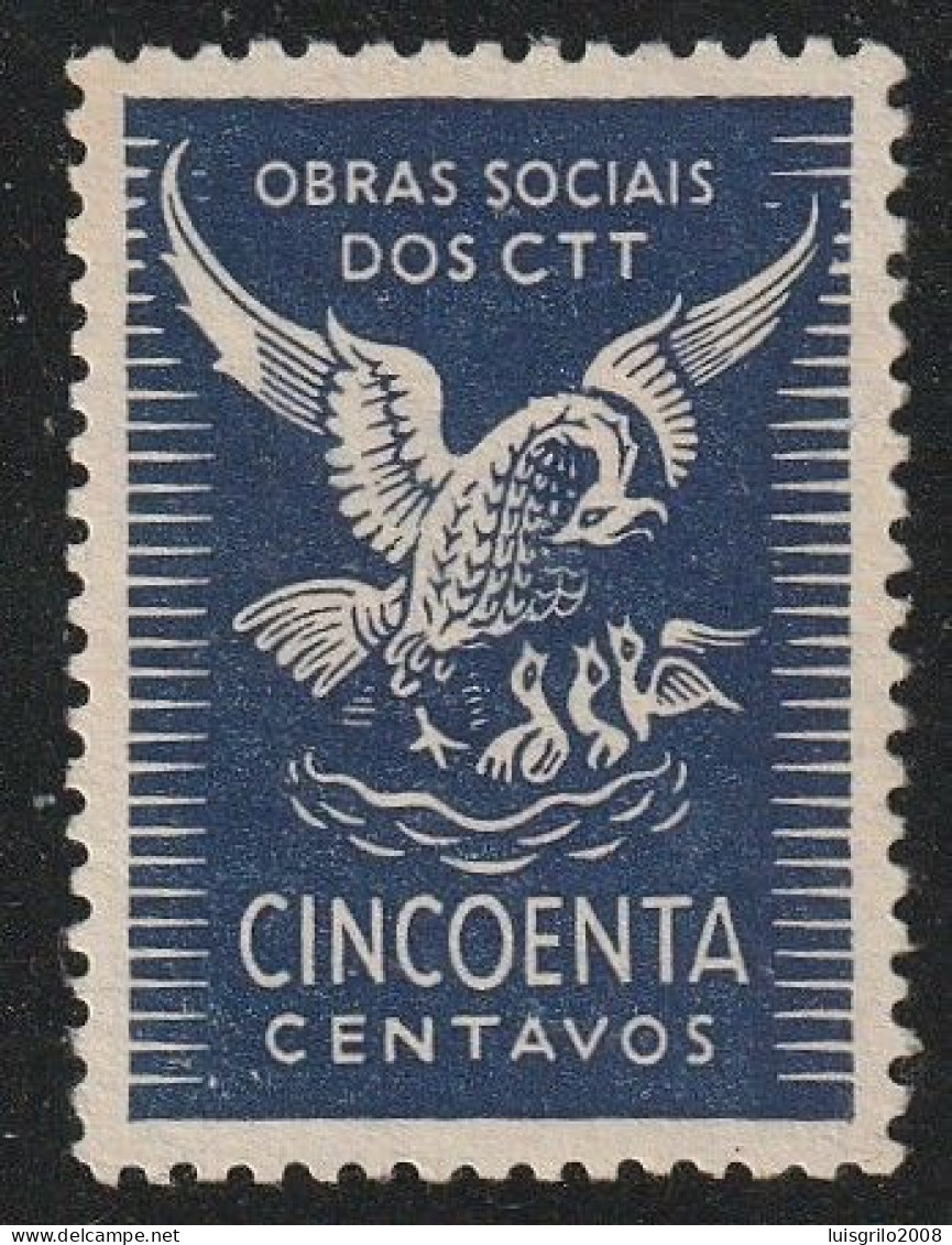 Vignette/ Vinheta, Portugal - Obras Sociais Dos CTT, 1947 -|- MNG, Sans Gomme - Ortsausgaben