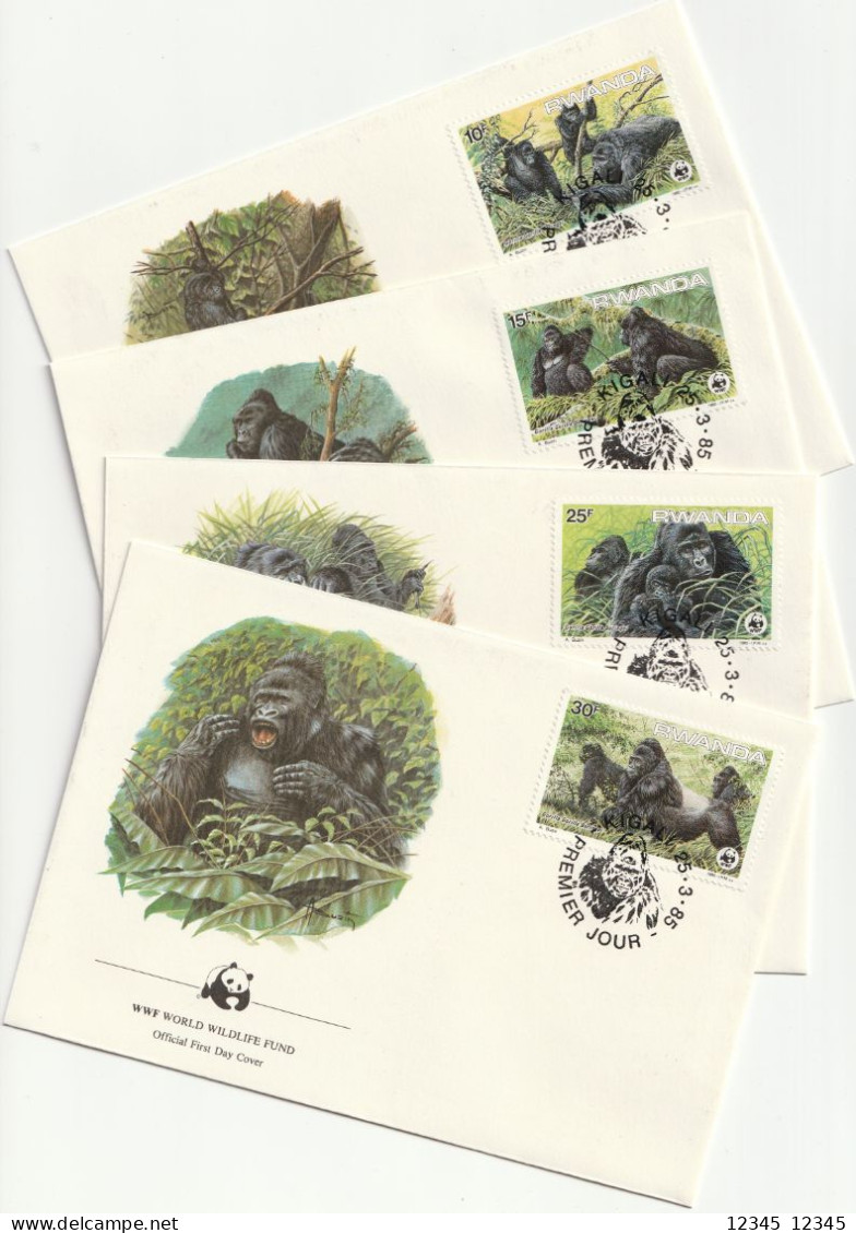 Rwanda 1985, WWF Unused, Mountain Gorilla - 1980-1989