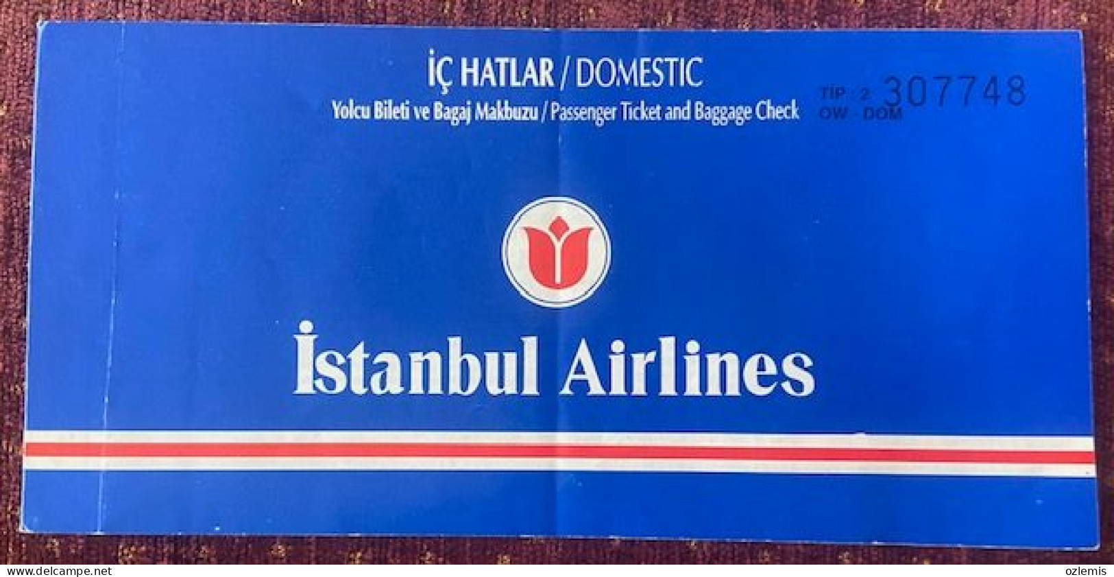 TURKEY,TURKEI,TURQUIE ,ISTANBUL AIRLINES ,TICKET - Biglietti