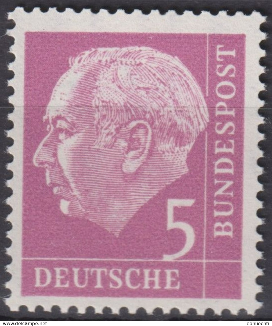 1954 Deutschland > BRD, ** Mi:DE 179xWv, Sn:DE 704, Yt:DE 64, Prof. Dr. Heuss - Ungebraucht