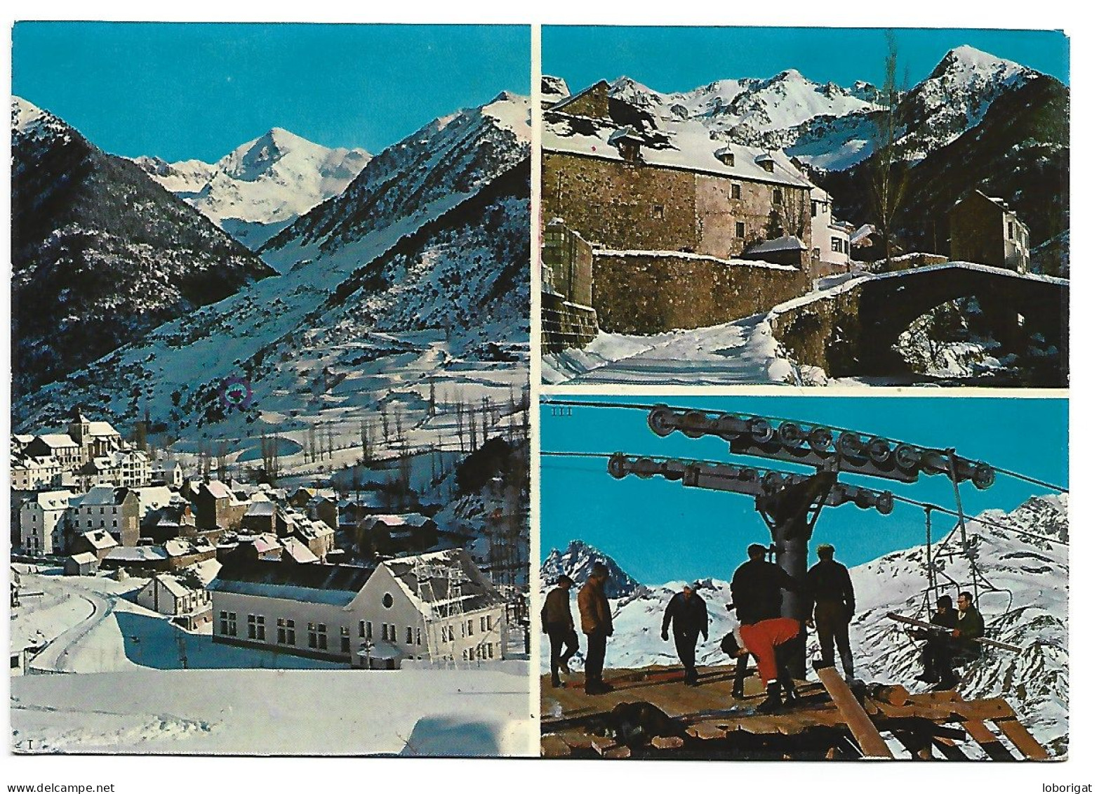 VISTA PANORAMICA, PUENTE ROMANICO, TELESILLA DEL FORMIGAL.-  SALLENT DE GALLEGO / HUESCA.- ( ESPAÑA). - Huesca