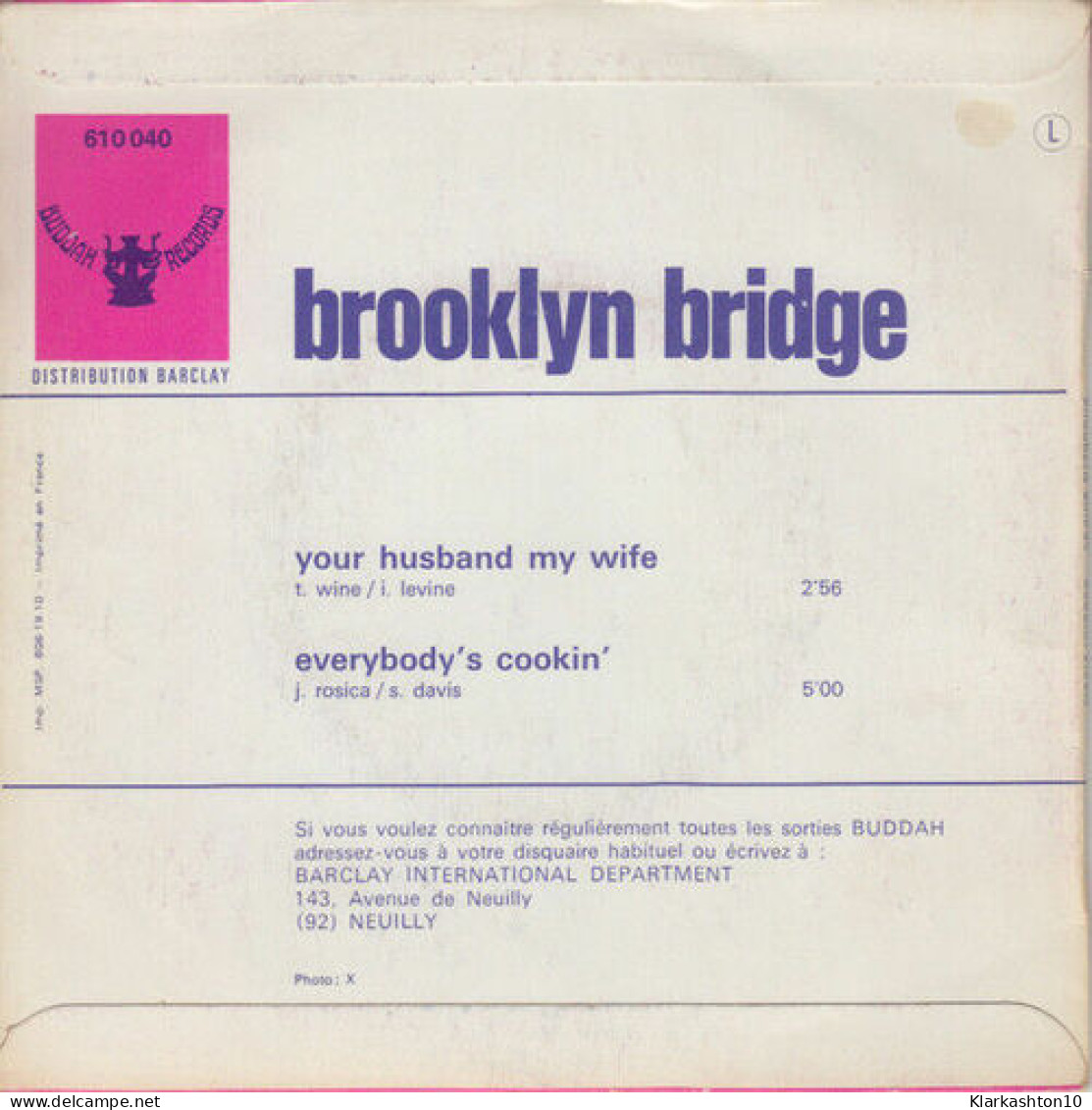 Your Husband My Wife / Everybody's Cookin - Unclassified