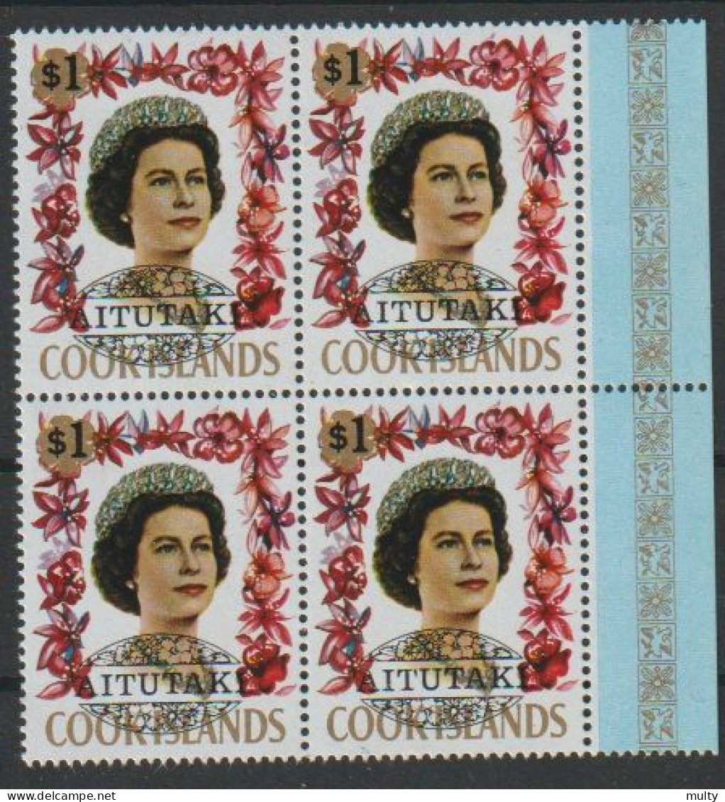 Aitutaki Y/T  56 ** MNH In Blok Van 4. - Used Stamps