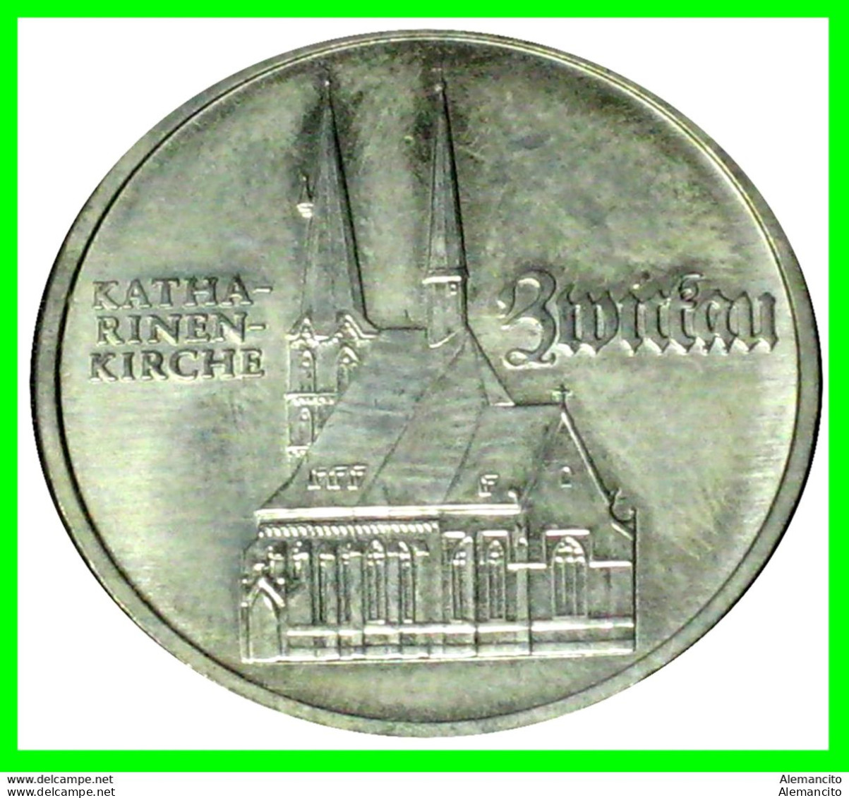 ( GERMANY DDR ) REPUBLICA DEMOCRATICA DE ALEMANIA MONEDA DE 5-DM AÑO 1989 - KM-129 SIN CIRCULAR ( KATHARINKIRCHE ZWITKAU - 5 Marcos