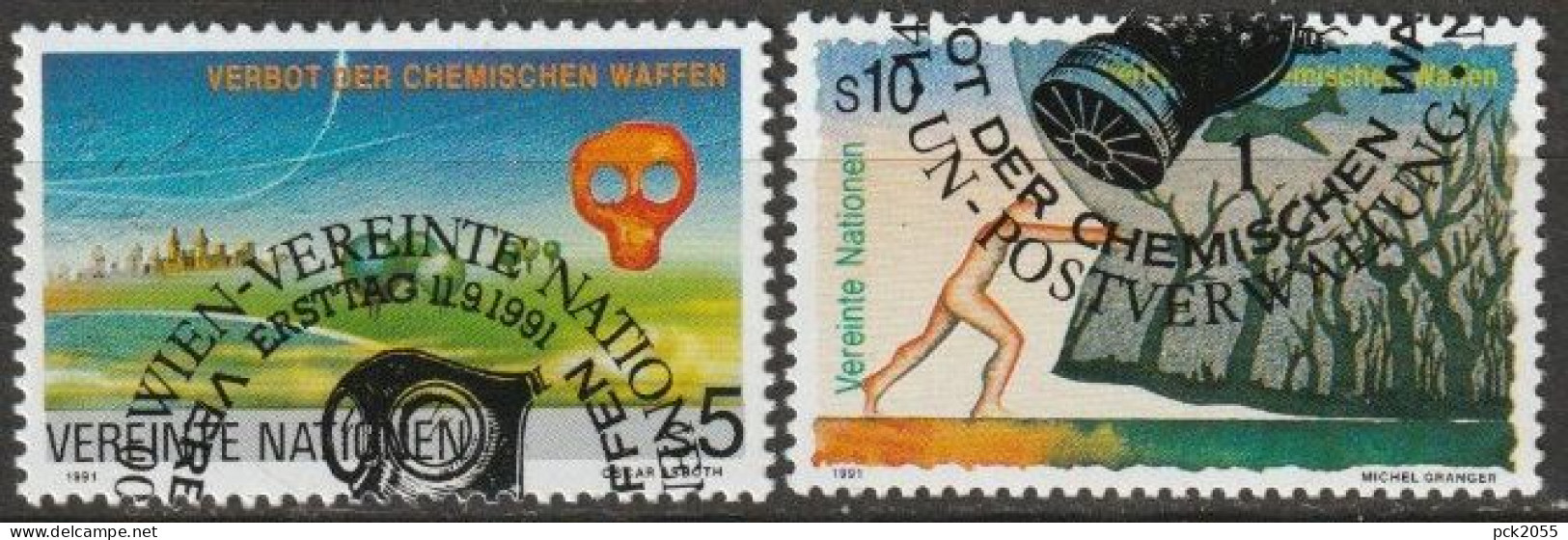 UNO Wien 1991 MiNr.119-120 O Gestempelt Verbot Von Chemischen Waffen ( 1604) - Usados