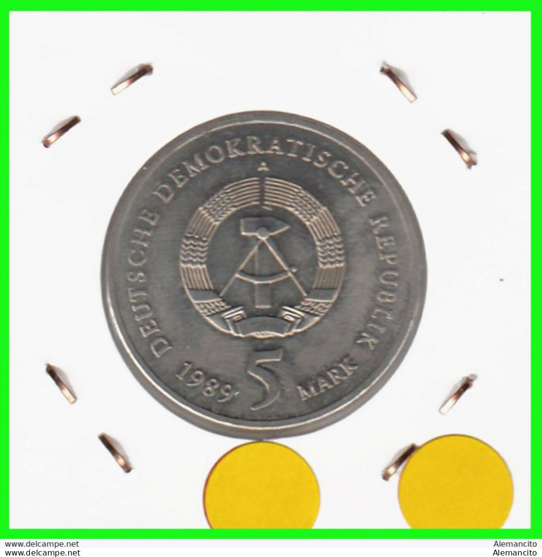 ( GERMANY DDR ) REPUBLICA DEMOCRATICA DE ALEMANIA  MONEDA DE 5.00 -DM AÑO 1989 - KM-130  ( MARIEN KIRCHEIN MÜHLHAUSEN ) - 5 Mark