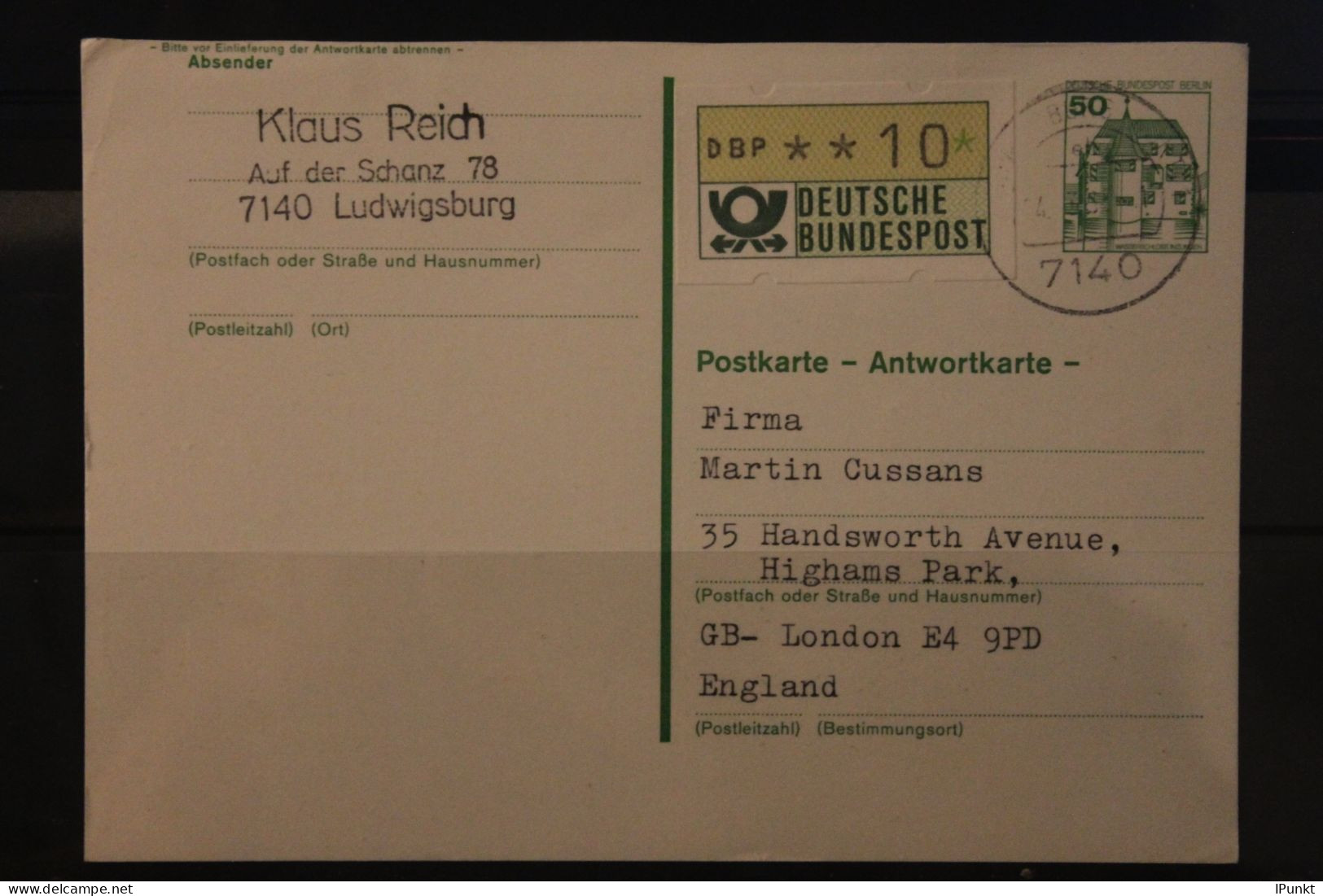 Berlin 1979; Ganzsache P 112 F, Gebraucht, Mit ATM - Postcards - Used