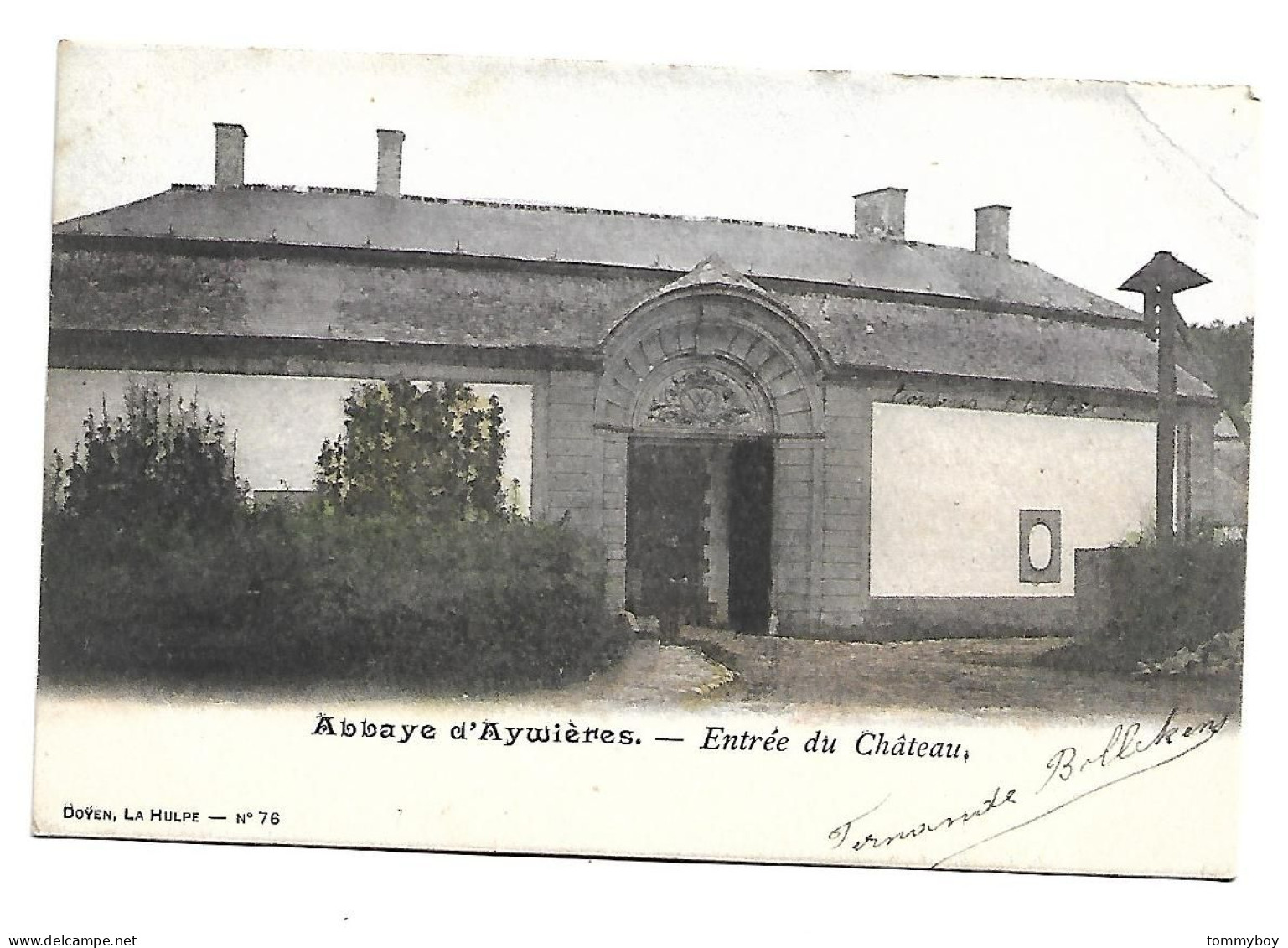 CPA Abbaye D'Aywières - Entrée Du Château (fold Right Above) - Lasne