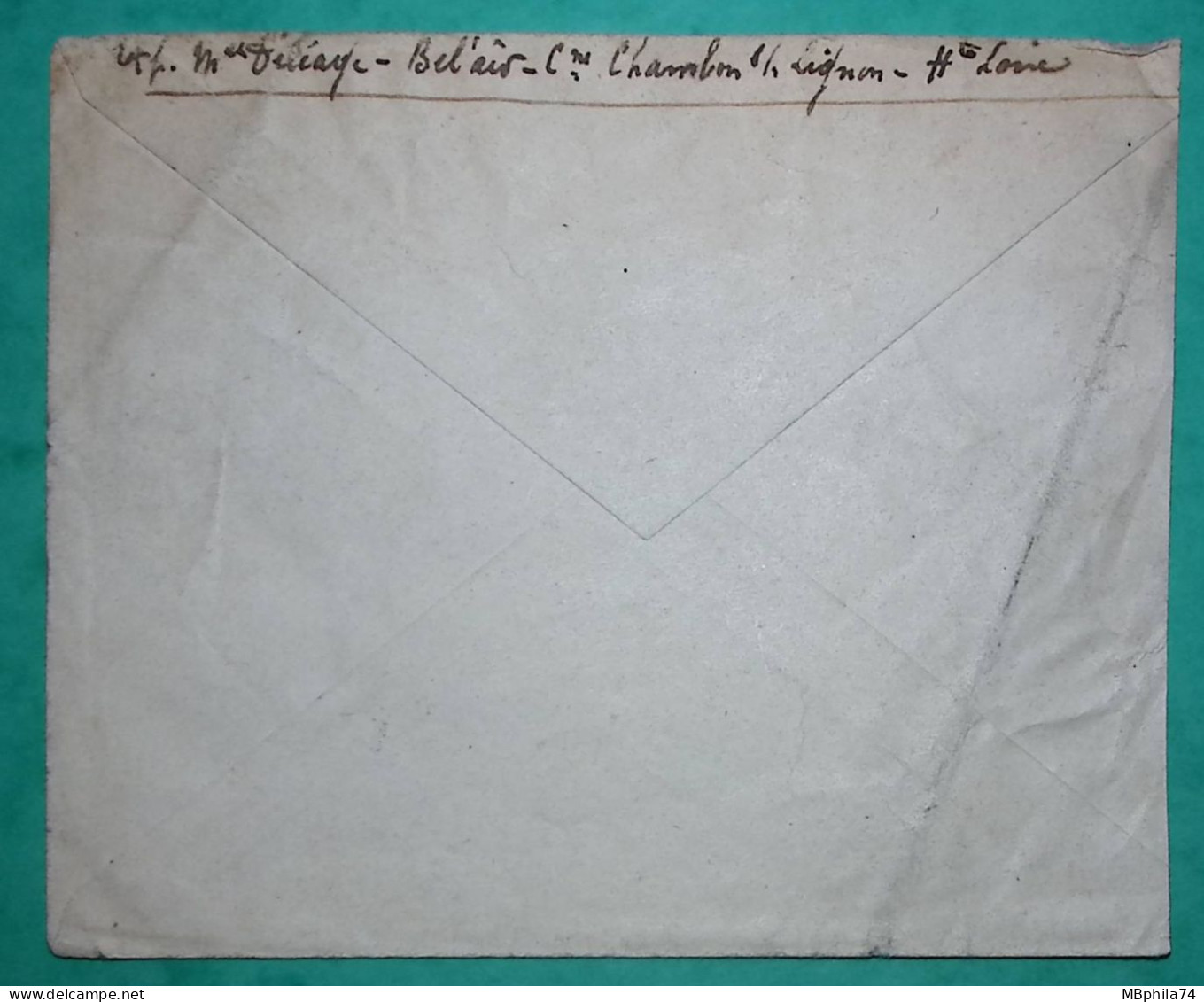 N°546 X5 +713 + 757 + 811 BEL AFFRANCHISSEMENT MIXTE MERCURE GANDON ARMOIRIES YSSINGEAUX HAUTE LOIRE 1949 COVER FRANCE - 1938-42 Mercurio