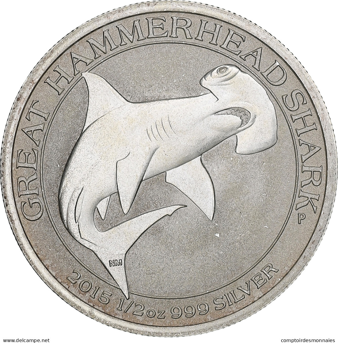 Monnaie, Australie, Hammerhead Shark, 50 Cents, 2015, 1/2 Once, SPL+, Argent - 50 Cents