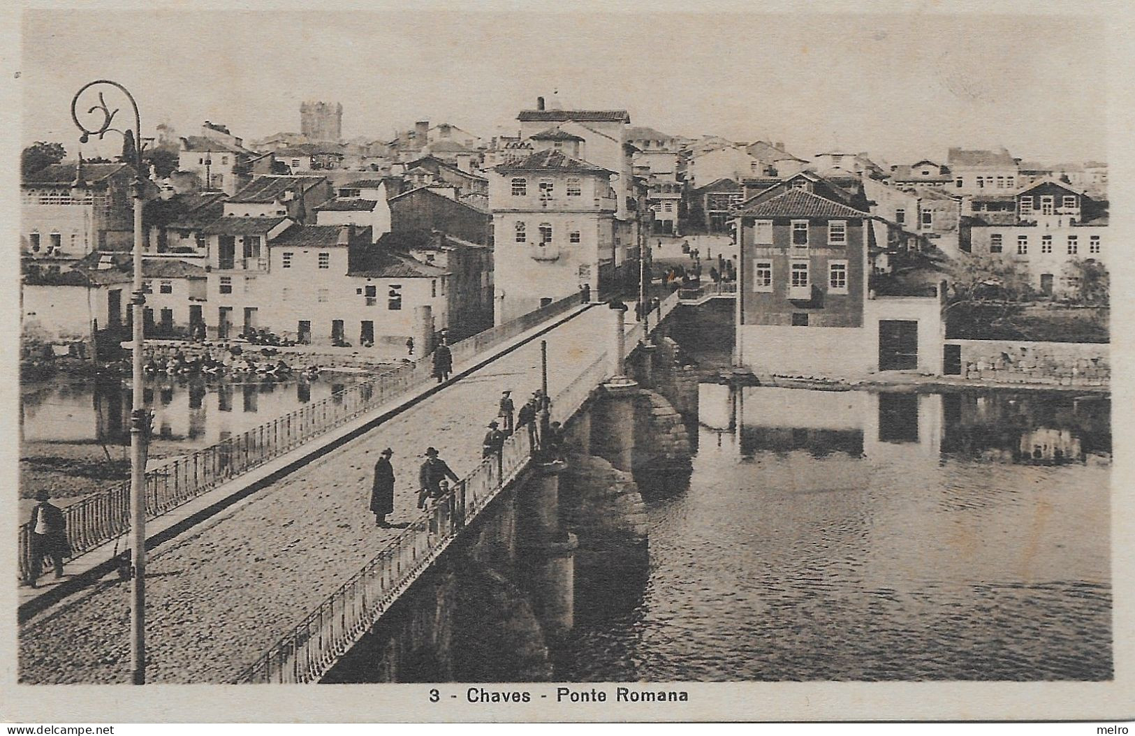 Portugal  - Chaves Ponte Romana.sobre O Rio Tamega  -"Fotografia  Alves - Chaves" - Vila Real