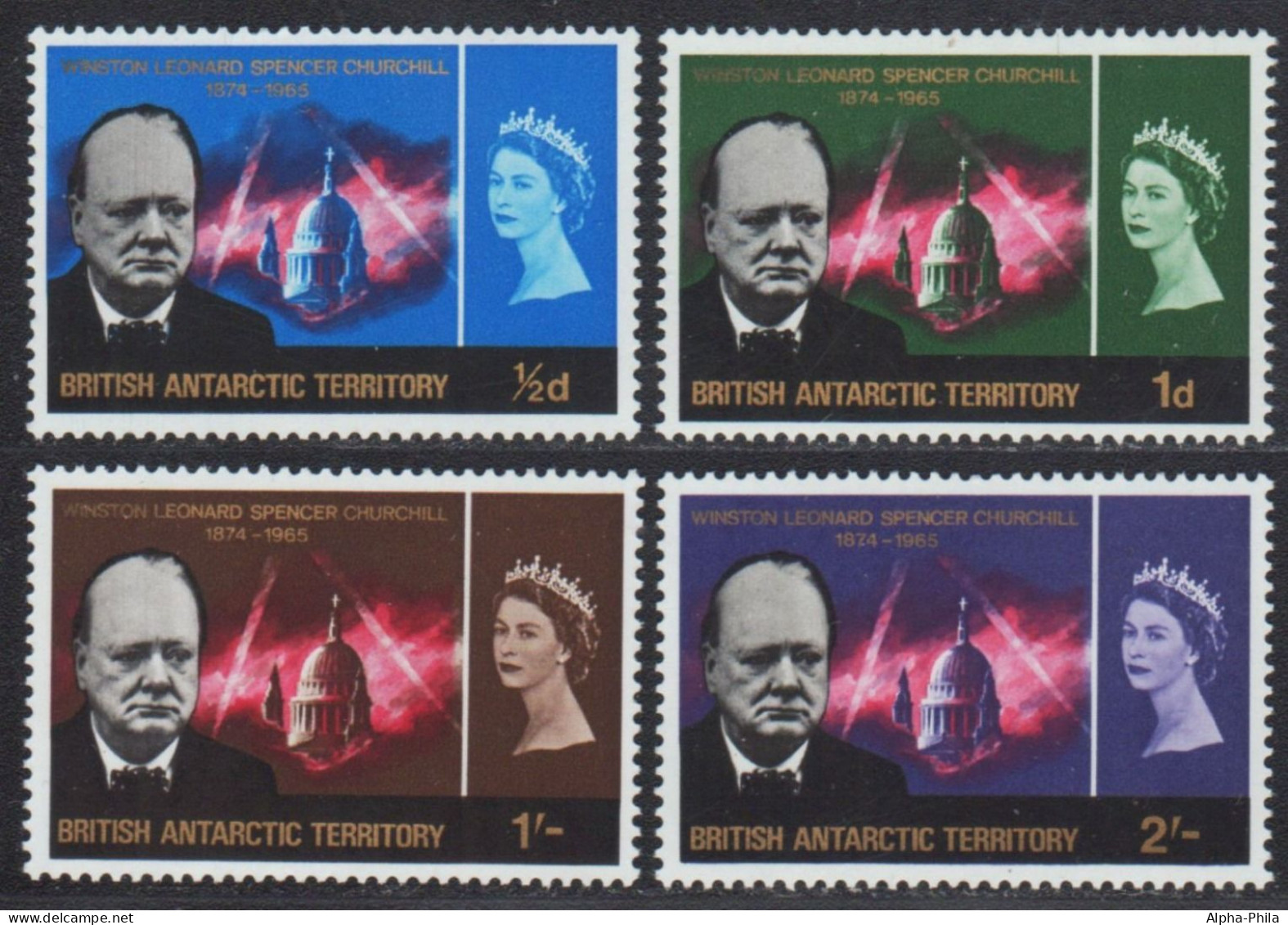 BAT / Brit. Antarktis 1966 - Mi-Nr. 16-19 ** - MNH - Churchill (III) - Ongebruikt