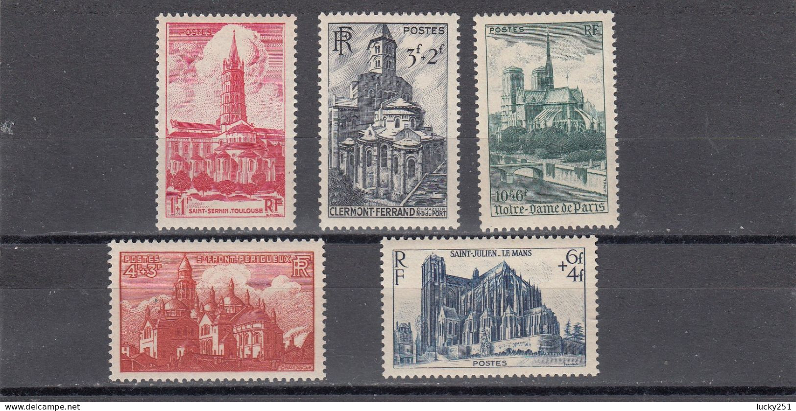France - Année 1947 - Neuf** - N°YT 772/76** - Cathédrales Et Basiliques - Unused Stamps