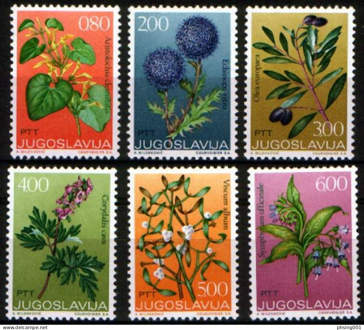 Yugoslavia 1973 Flora Flowers Medicinal Plants Set MNH - Piante Medicinali