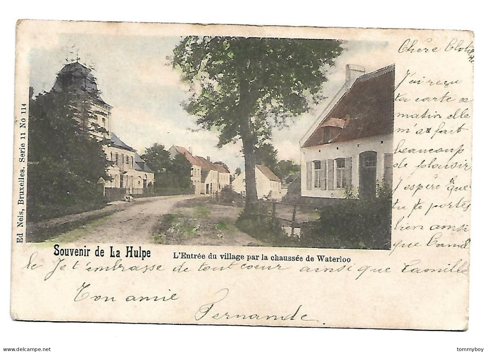 CPA La Hulpe, L'Entrée Du Village Par La Chaussée De Waterloo (petit Plie Droite) - La Hulpe