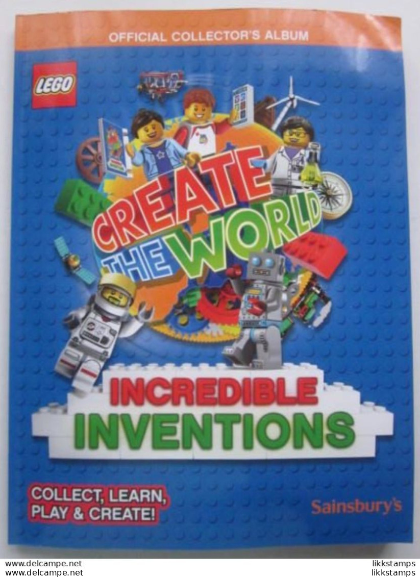 (B) SAINSBURY'S LEGO CREATE THE WORLD INCREDIBLE INVENTIONS ALBUM AND COMPLETE SET. #03272 - Komplette Jahrgänge