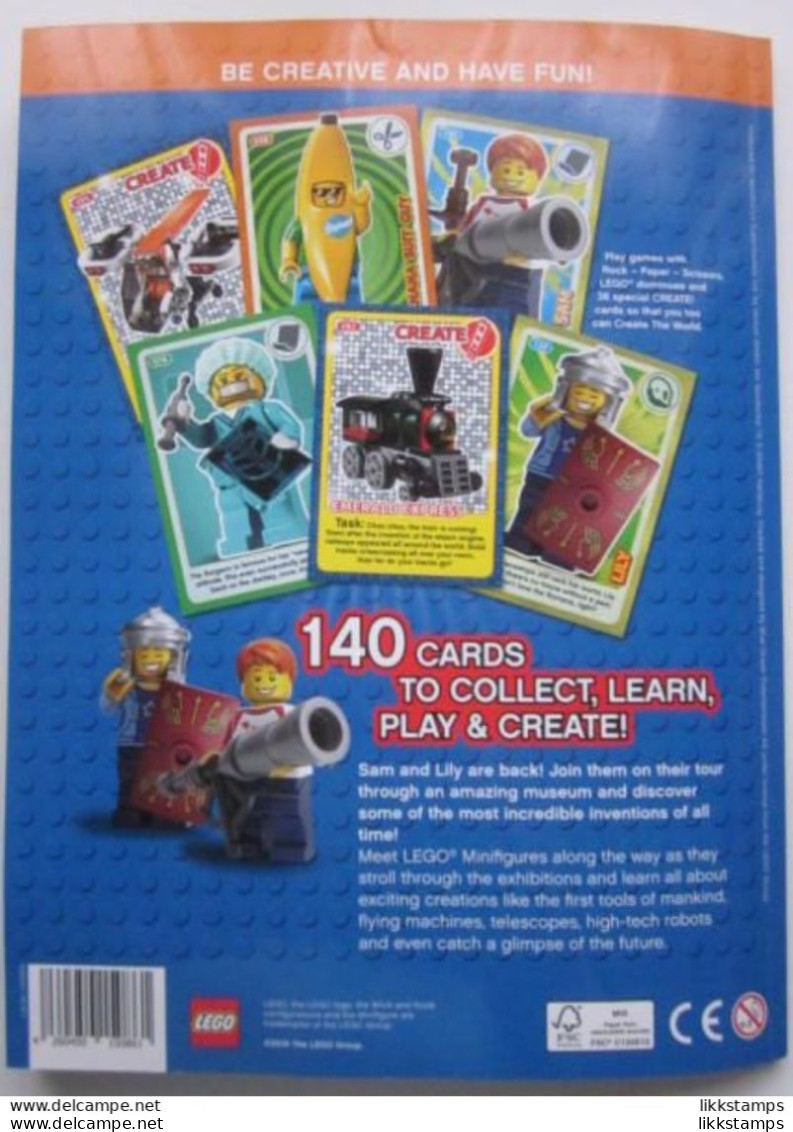 (B) SAINSBURY'S LEGO CREATE THE WORLD INCREDIBLE INVENTIONS ALBUM AND COMPLETE SET. #03272