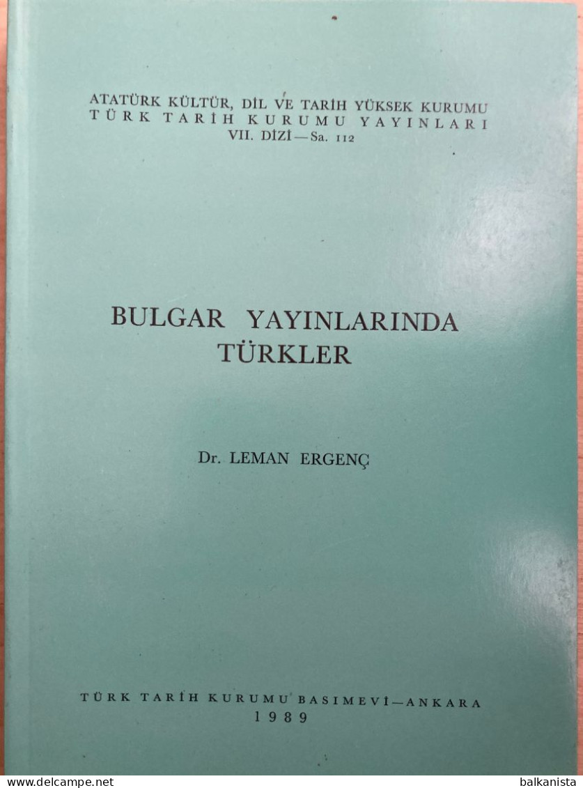 Bulgar Yayinlarinda Turkler  [Ottoman; Bulgaria; Turks In Bulgarian Literature] - Cultura