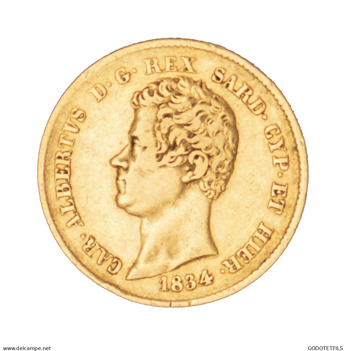Royaume De Sardaigne-20 Lires Charles Albert 1834 Gênes - Piamonte-Sardaigne-Savoie Italiana