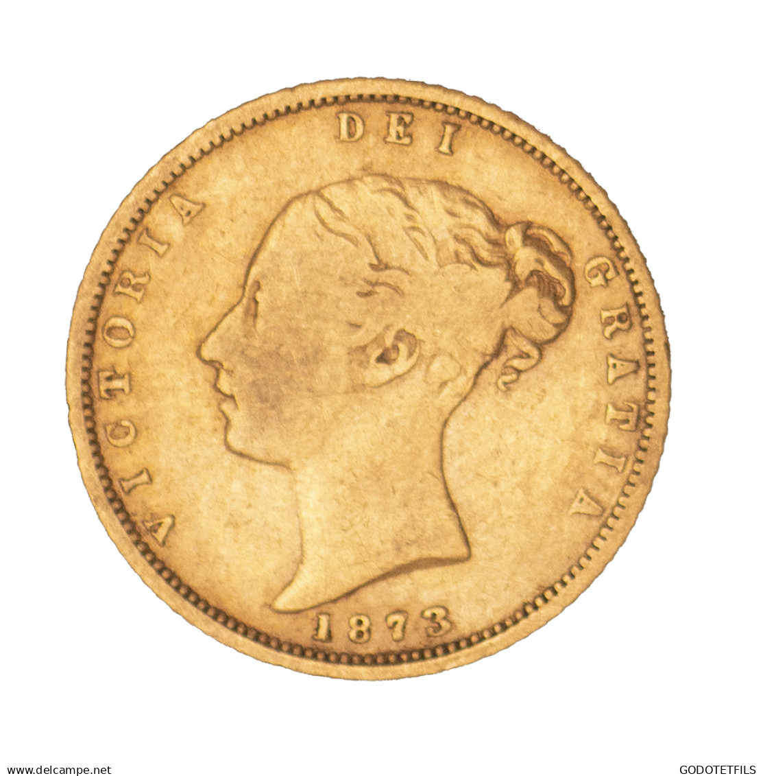 Royaume-Uni-Victoria-Demi Souverain 1873 Londres - 1/2 Sovereign