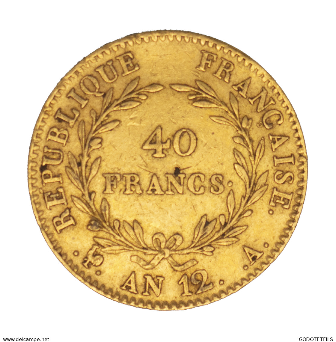 Consulat-Napoléon Ier 40 Francs An 12 (1803) Paris - 40 Francs (gold)