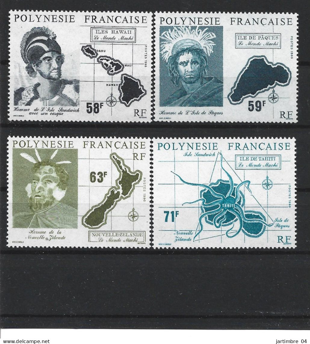 1990 POLYNESIE FRANCAISE 354-57** Maohi, Ile De Pâques, Hawaï - Neufs