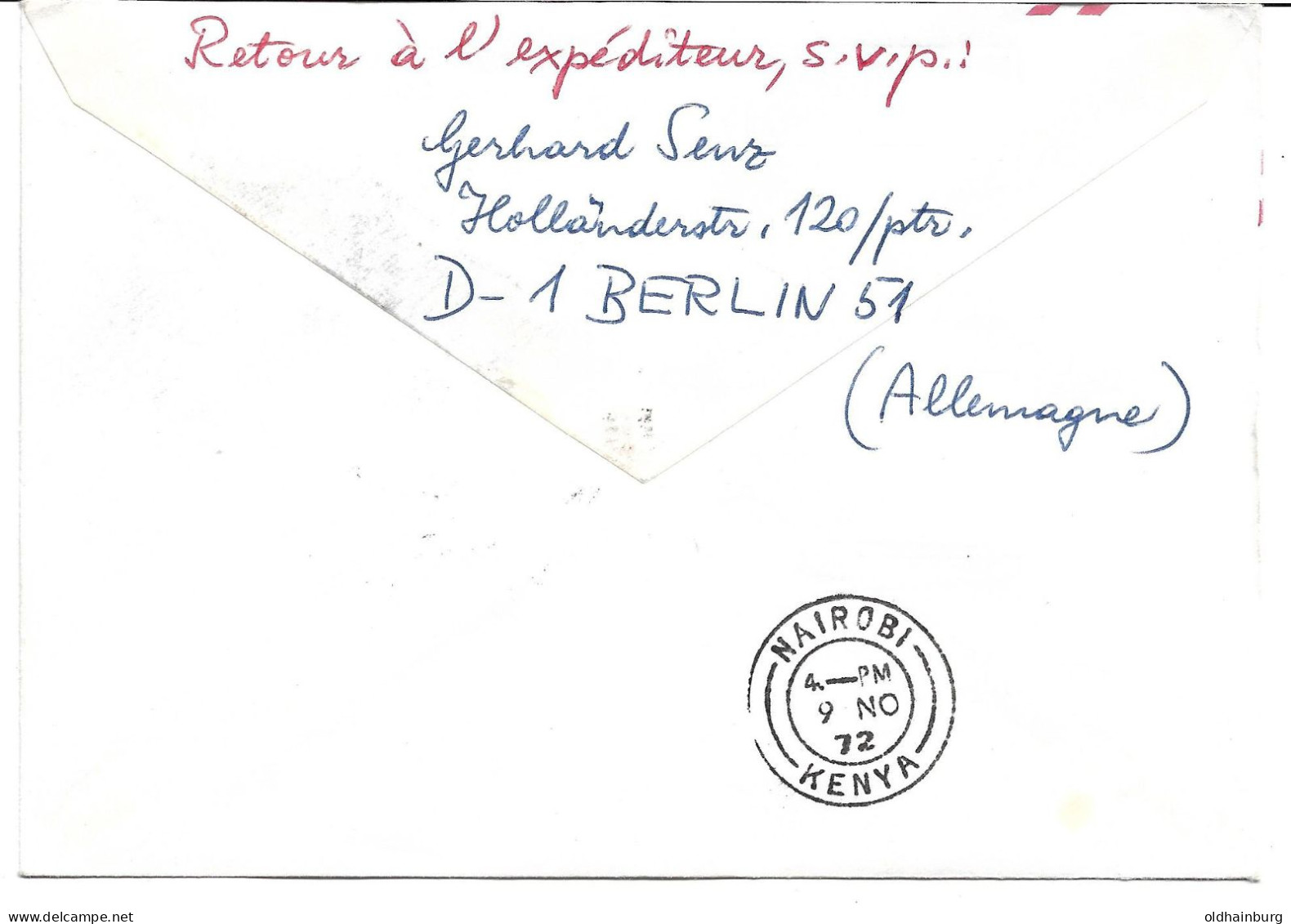 2364e: SAS- Erstflug Wien- Nairobi- Johannesburg Mit DC-8 1972 - Lettres & Documents