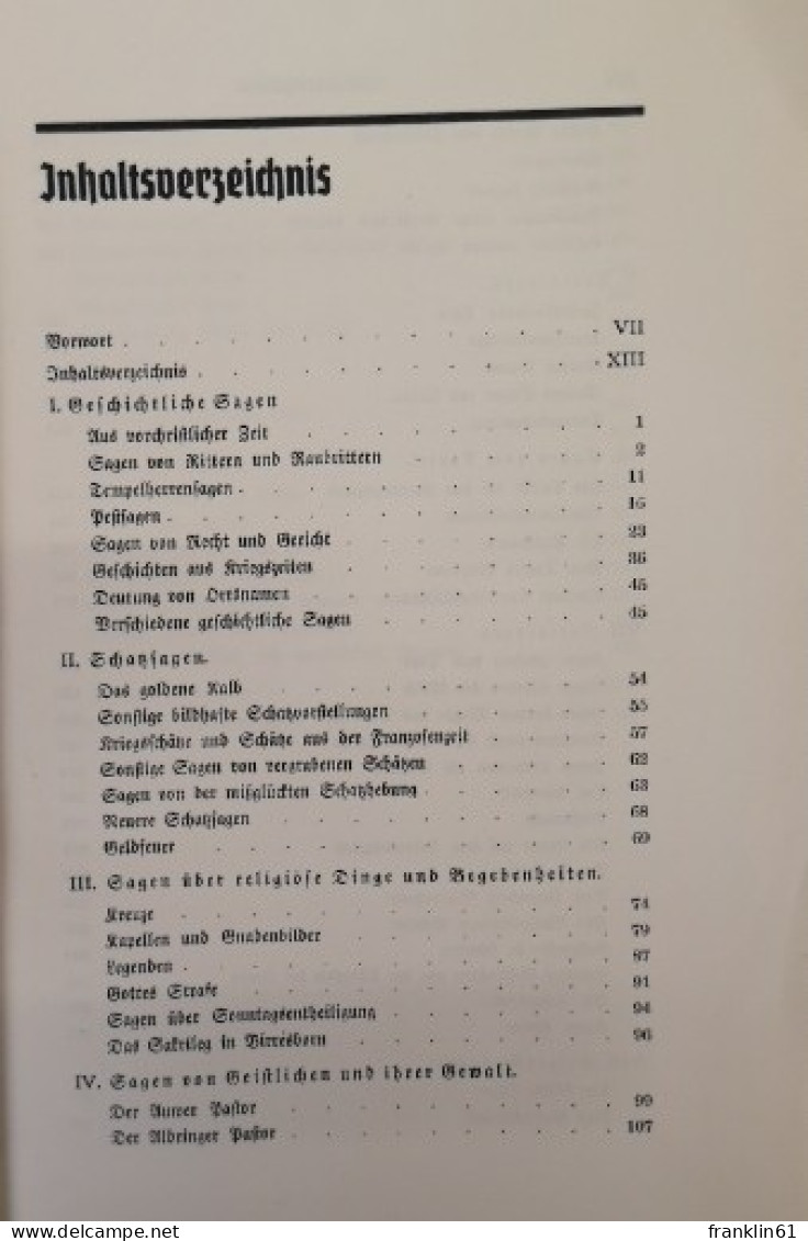 Volkssagen Der Westeifel. Deutsches Volkstum Am Rhein. 1. - Märchen & Sagen