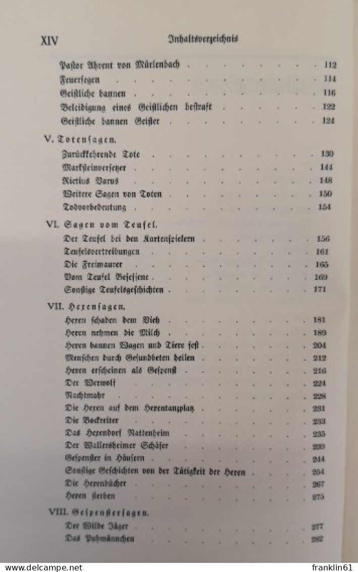 Volkssagen Der Westeifel. Deutsches Volkstum Am Rhein. 1. - Racconti E Leggende