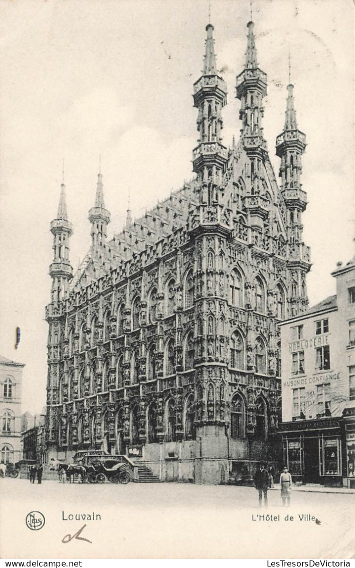 BELGIQUE - Louvain - L'Hôtel De Ville - Animé - Carte Postale Ancienne - Leuven