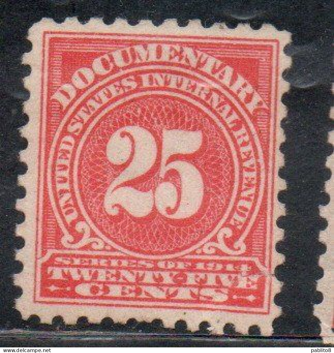 USA STATI UNITI 1914 REVENUE STAMPS DOCUMENTARY 25c MNH - Ungebraucht