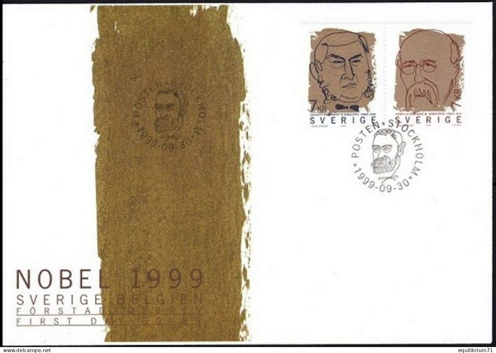 FDC Suède / Zweden (COB 2838/2839**) - Émission Commune / Gemenschappelijke Uitgifte - Prix Nobel / Nobelprijswinnaars - Joint Issues