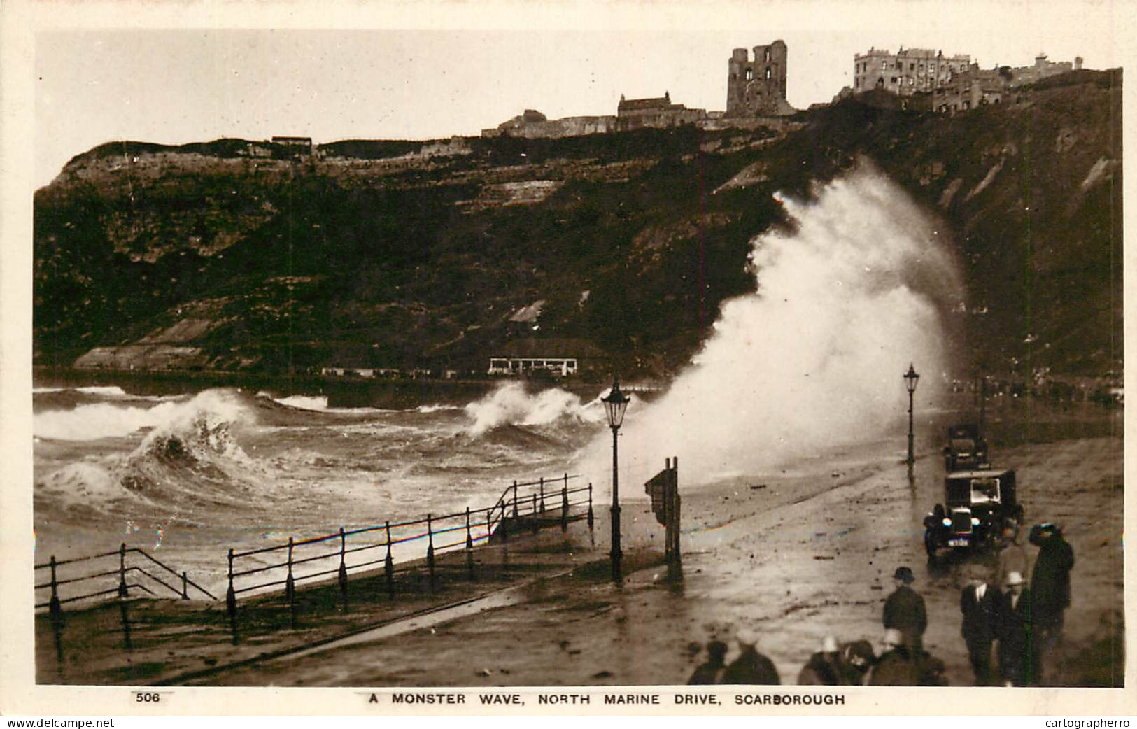 United Kingdom England Scarborough, North Yorkshire Monster Wave Splash - Scarborough