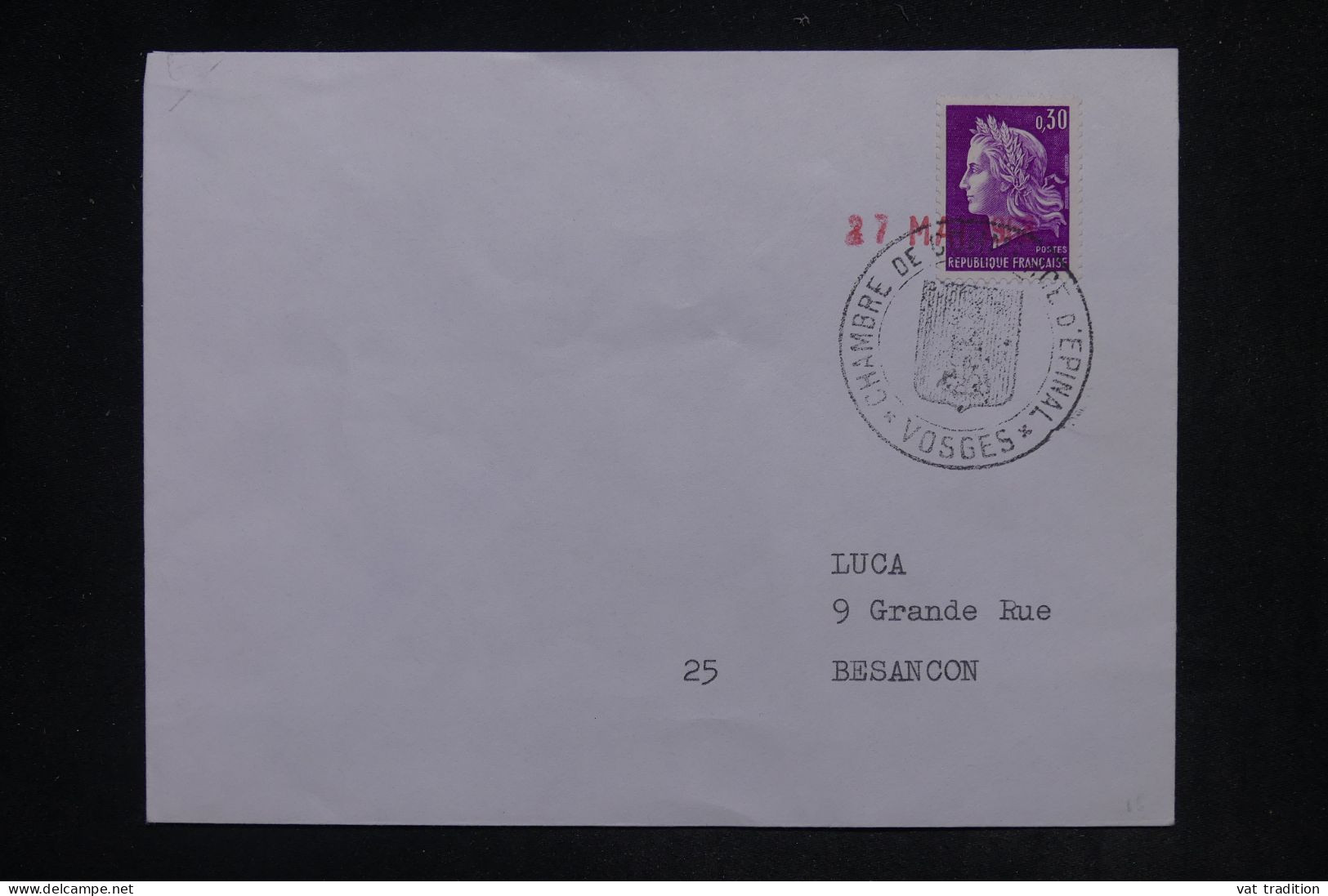 FRANCE - Enveloppe De La Chambre De Commerce D'Epinal Pour Besançon En 1968 ( Gréves PTT ) - L 148004 - Documentos