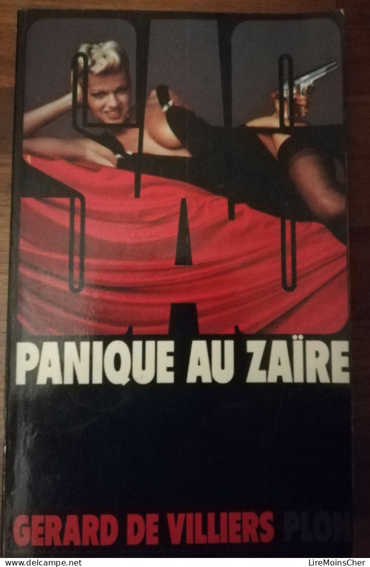 GERARD DE VILLIERS PANIQUE AU ZAIRE SERIE SAS EDITIONS PLON ESPIONNAGE AFRIQUE MALKO - SAS