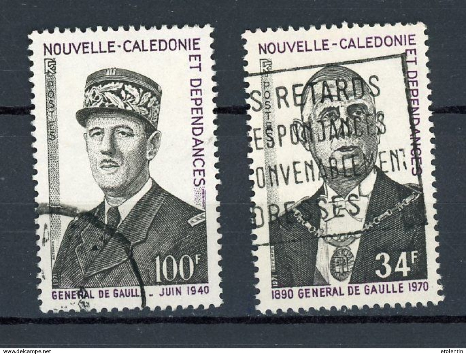 NOUVELLE-CALEDONIE RF - DE GAULLE - N°Yt 377+378 Obli. - Used Stamps