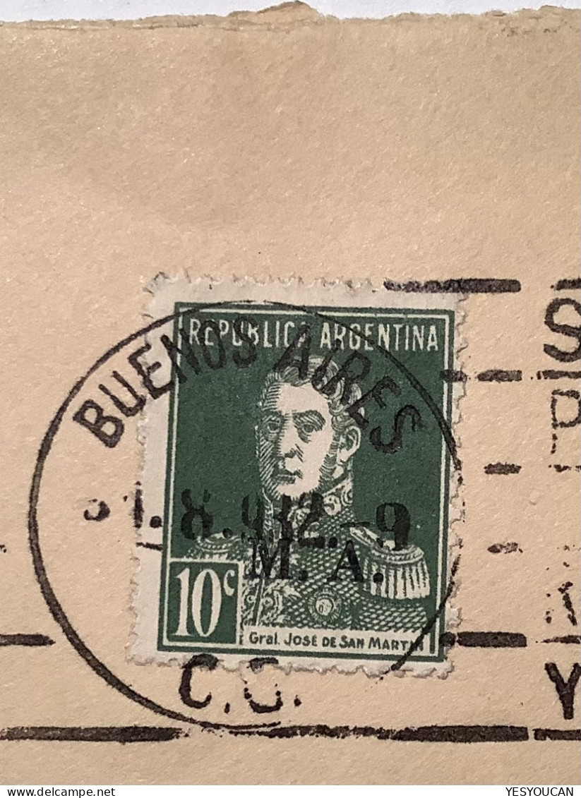 VI CONGRESO INTERNACIONAL DEL FRIO1932cover Buenos Aires Agriculture Official Stamp (froid Frigo Cold Refrigerator - Lettres & Documents