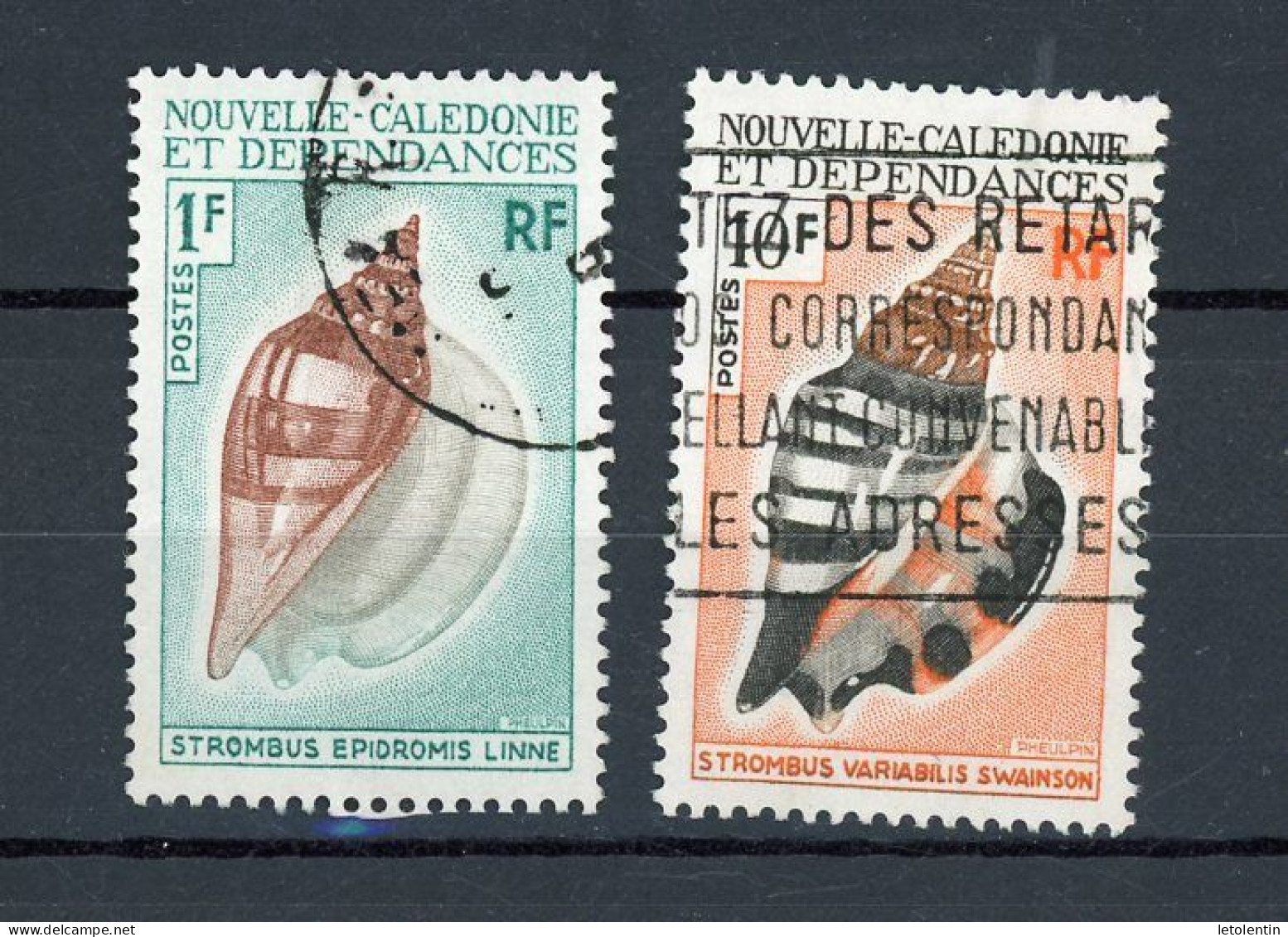 NOUVELLE-CALEDONIE RF - COQUILLAGE -   N°Yt 368+369 Obli. - Usati