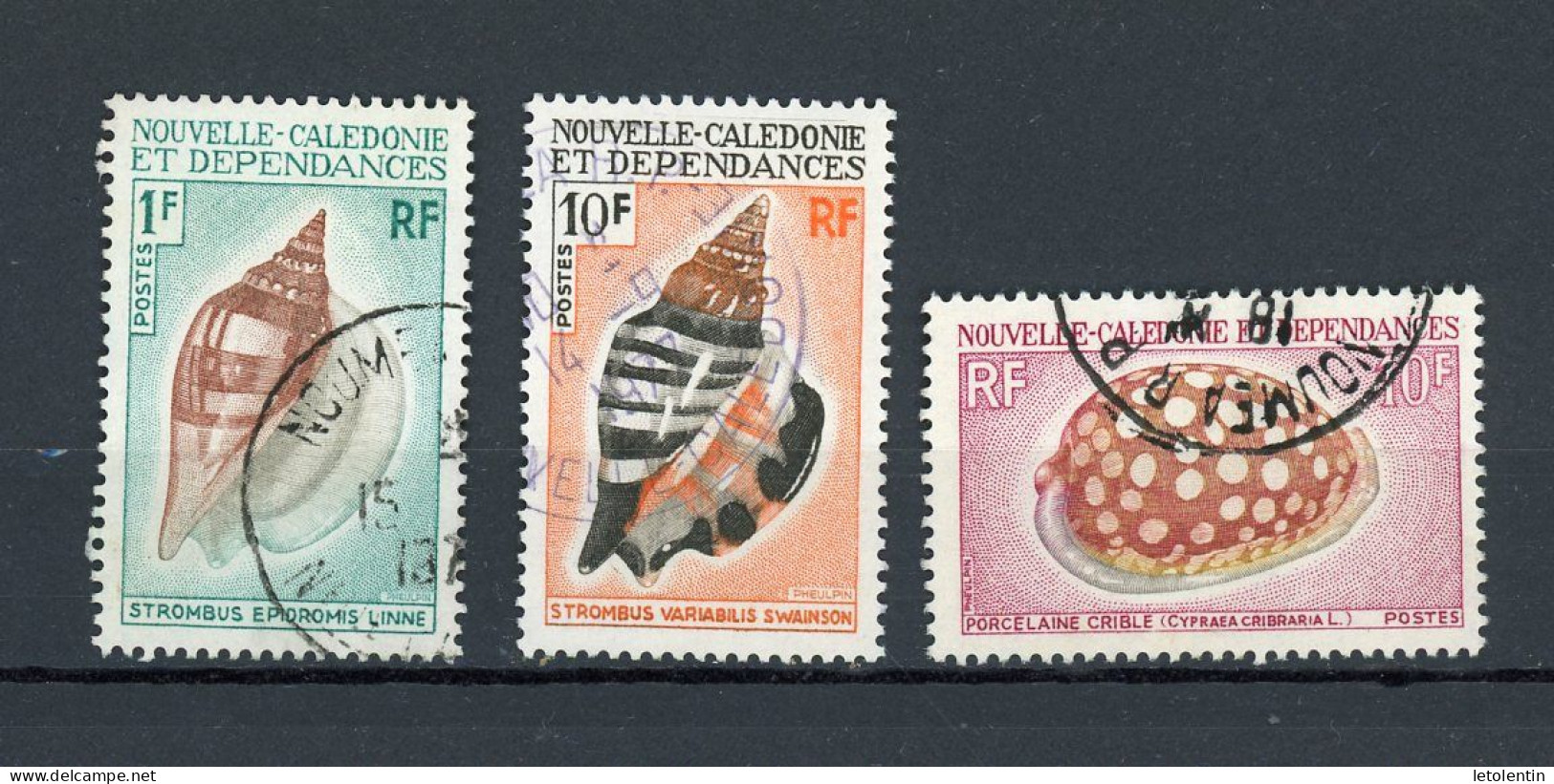 NOUVELLE-CALEDONIE RF - COQUILLAGE -   N°Yt 368+369+370 Obli. - Gebraucht