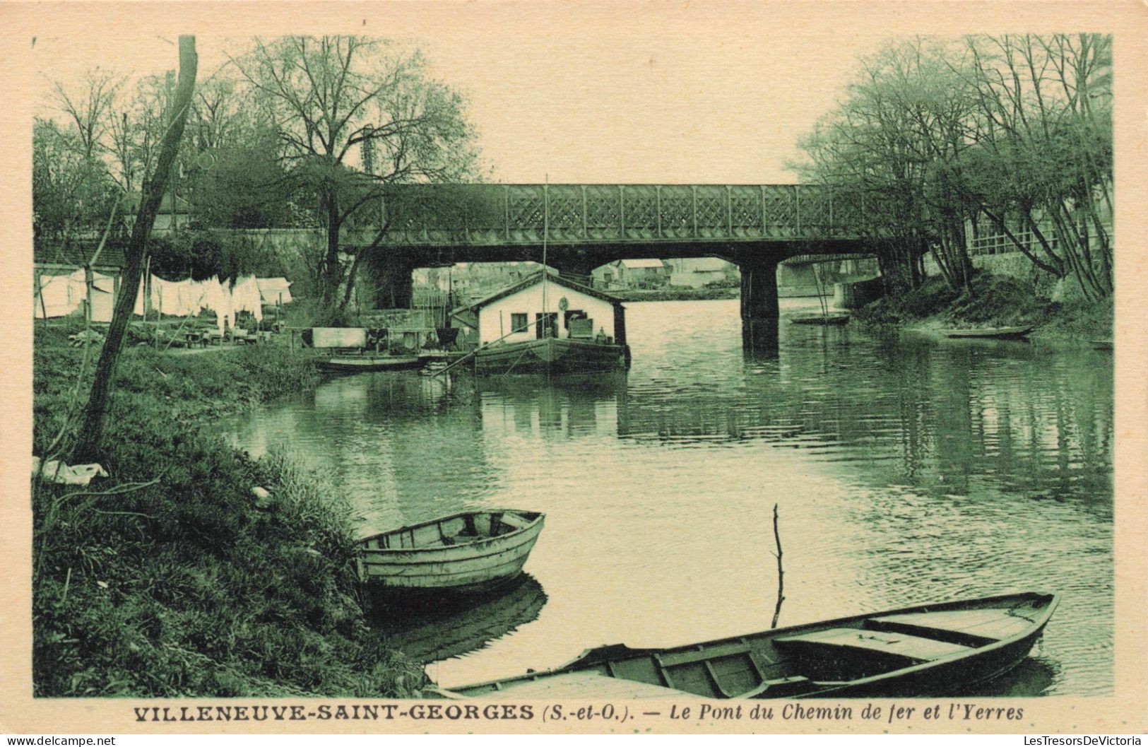 FRANCE - Villeneuve-Saint-Georges - Le Pont Du Chemin De Fer Et L'Yerres - Carte Postale Ancienne - Villeneuve Saint Georges