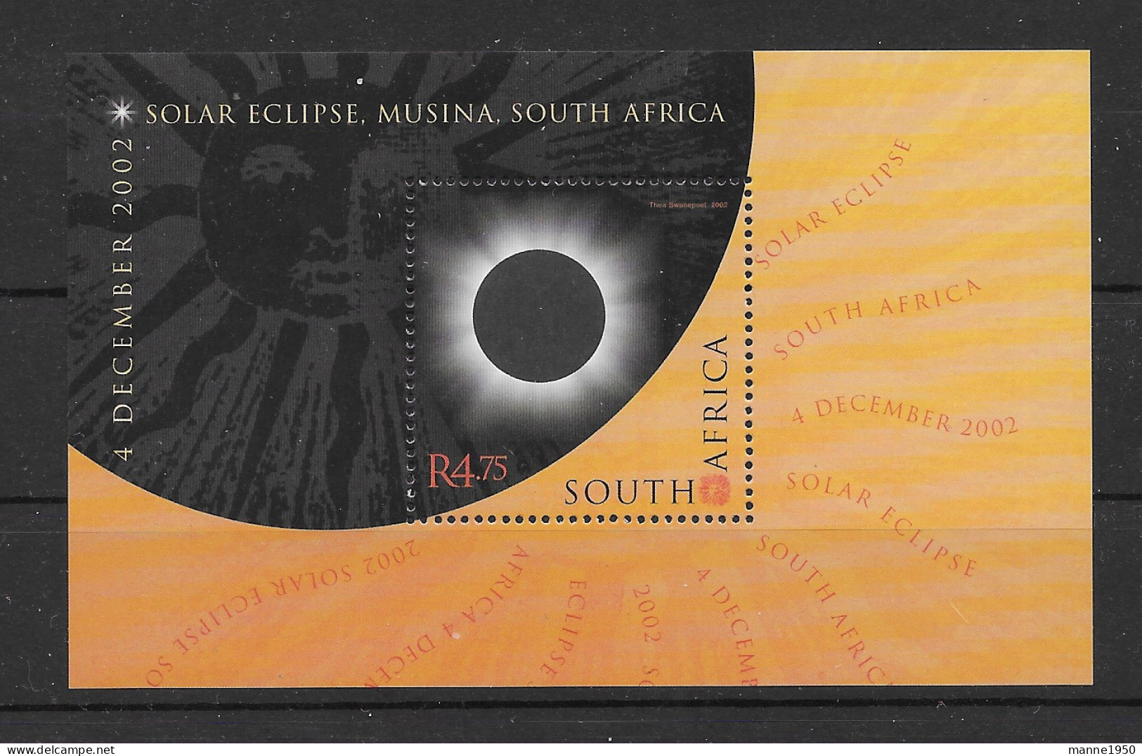 Südafrika 2002 Sonnenfinsternis Block ? **  - Unused Stamps