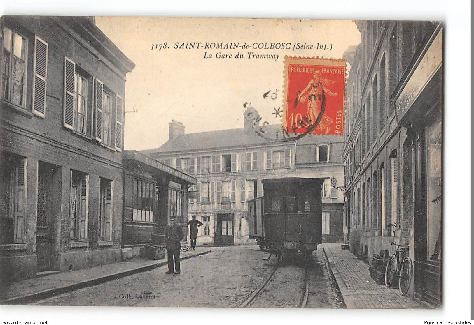 CPA 76 Saint St Romain De Colbosc La Gare Du Train Tramway  - Saint Romain De Colbosc