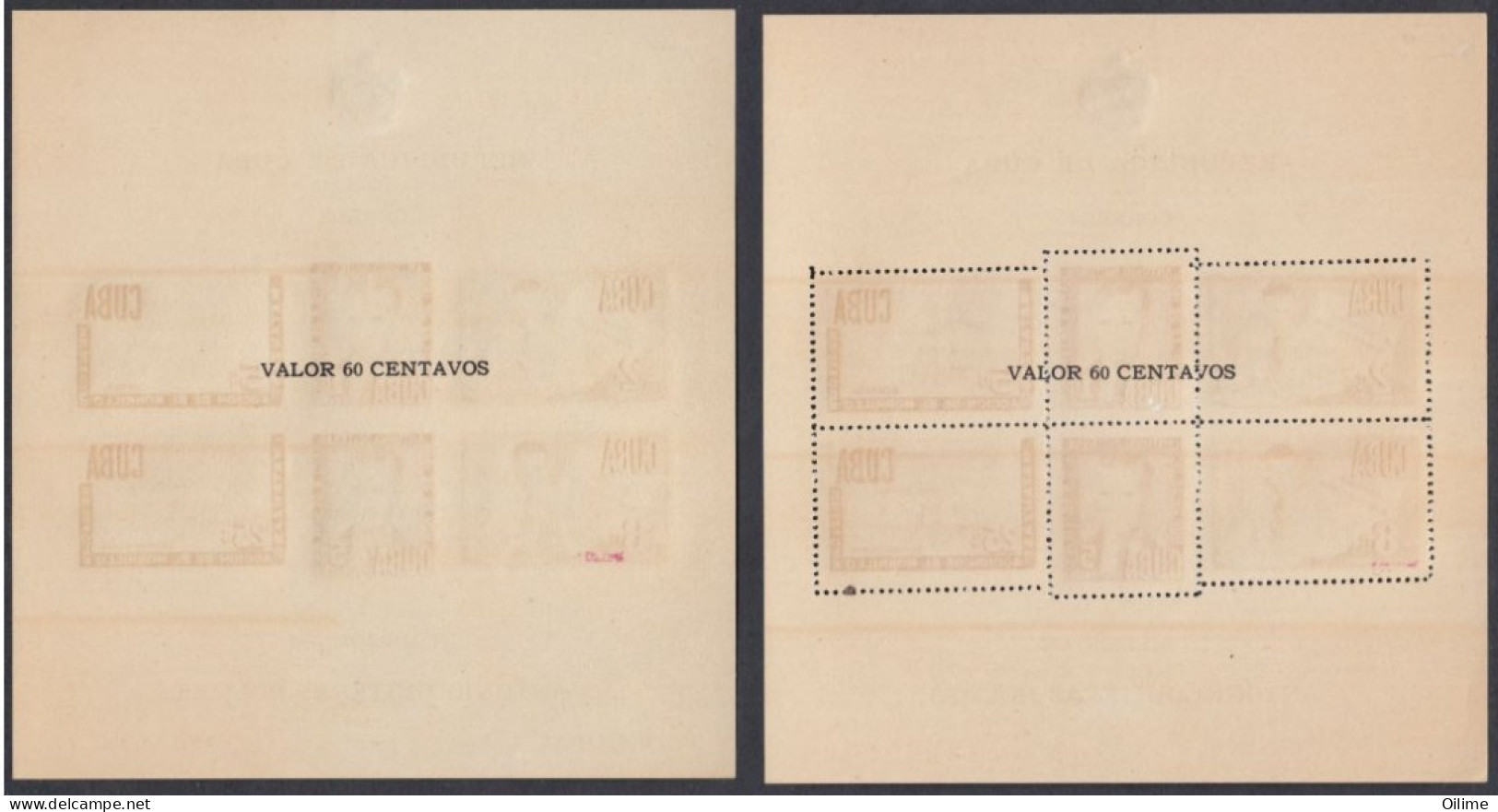 CUBA 1951. HB ANIVERSARIO DEL NACIMIENTO DE A. GUITERAS. DENTADA Y SIN DENTAR. MNH. EXCELLENT CONDITION - Ungebraucht