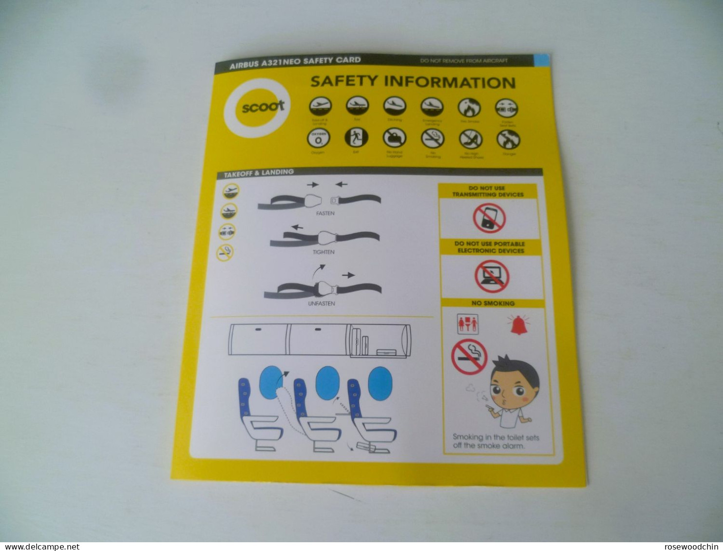 2023 Latest ! Airlines SCOOT AIRBUS A321 NEO SAFETY CARD (#8) - Fichas De Seguridad